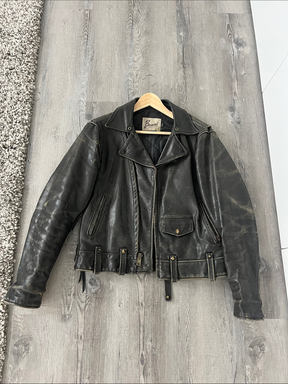 Berman’S Men’s Black Leather Jacket